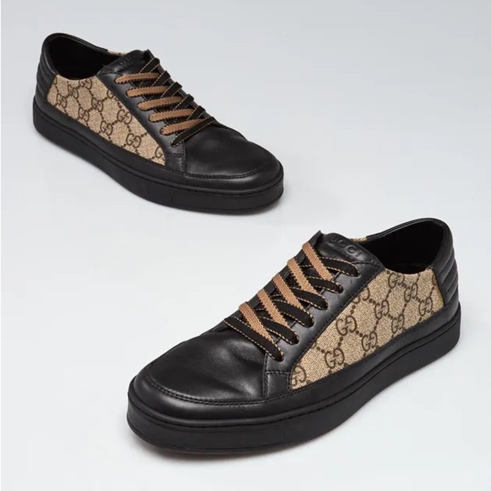 GUCCI leather low trainers